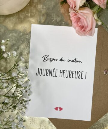 Carte "Bisou du matin"