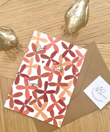 Carte "Ixora fleurs"