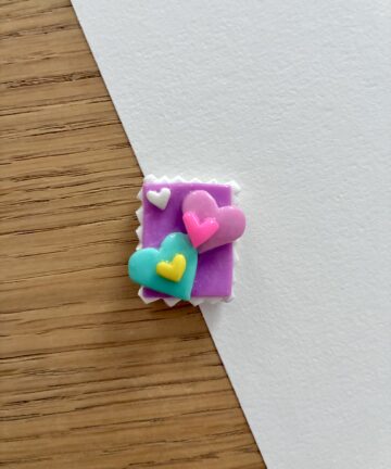 Aimant Timbre "Bubble coeurs"