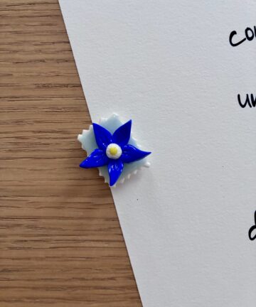 Aimant Timbre "Gentiane bleue"